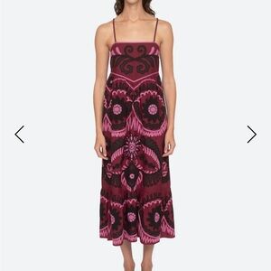 Sea NY Charlough Geometric Tiered Midi-Dress